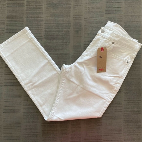 LEVI’S 511 SLIM FIT STRETCH JEANS WHITE 32 L - Picture 4 of 6